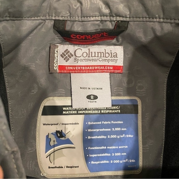 Columbia gray snow ski convert pants boys 8 insulated - Picture 4 of 10